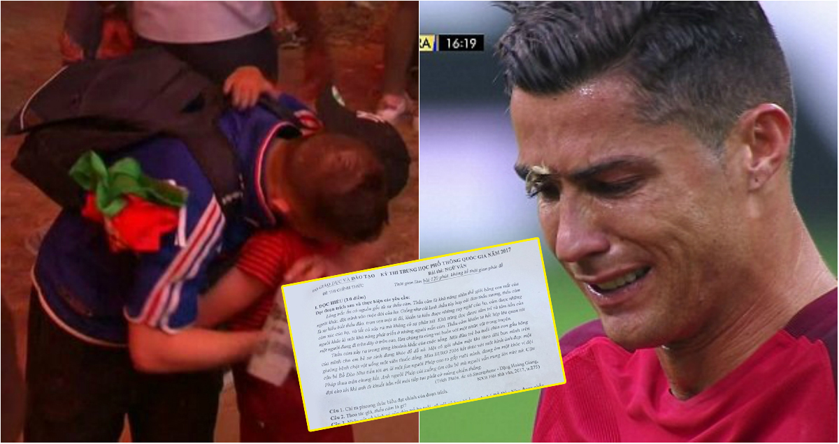 Nhờ công Ronaldo, hình ảnh đẹp nhất EURO 2016 xuất hiện trong đề thi Đại học Việt Nam khiến fan sửng sốt
