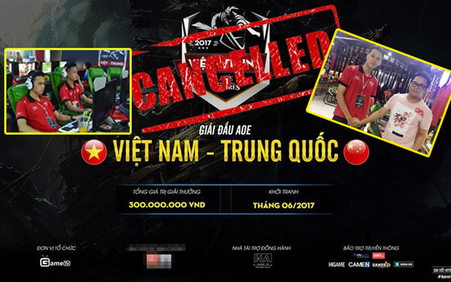 “Quên xin giấy phép”, giải AoE Việt Trung 2017 bị hoãn vô thời hạn