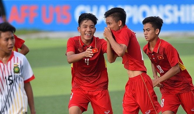 Vùi dập Philippines, U15 Việt Nam tiến gần bán kết U15 Đông Nam Á