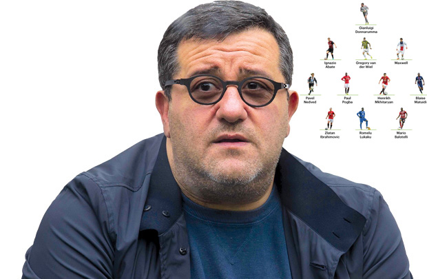 Đội hình cực khủng do tay siêu cò Mino Raiola làm đại diện