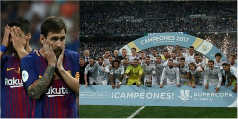 CHÙM ẢNH: Messi và Suarez bất lực nhìn dàn sao Real đăng quang Siêu cup TBN