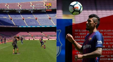 CHÙM ẢNH: Tân binh 40 triệu euro của Barca bị “ghẻ lạnh” trong ngày ra mắt