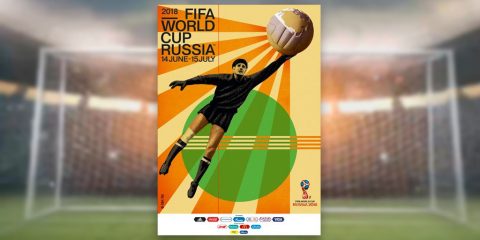 “Nhện đen” Lev Yashin xuất hiện trên poster World Cup 2018 vừa ra mắt