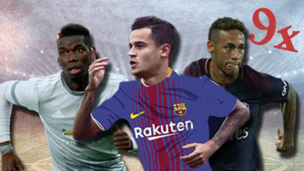 Coutinho và đội hình 9x chuyển nhượng đắt giá nhất thế giới