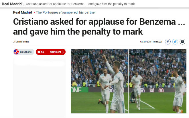 Nhường pen cho Benzema, Ronaldo làm truyền thông châu Âu phát sốt