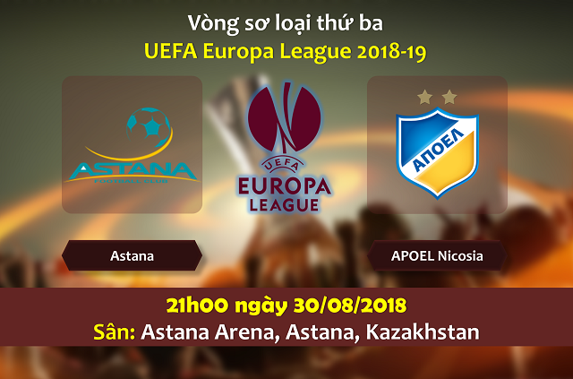Nhận định Astana vs APOEL, 21h00 ngày 30/8: Europa League