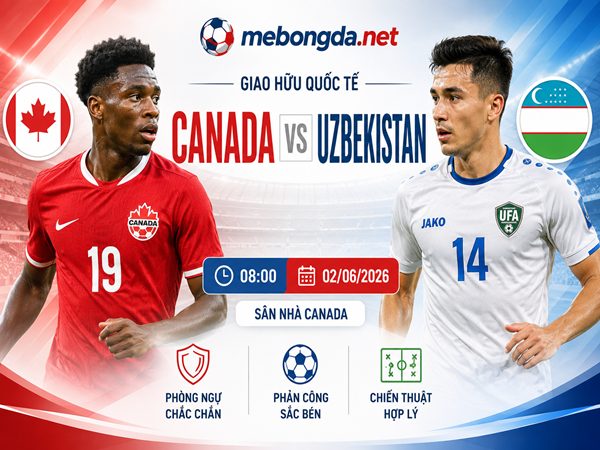 Nhận định kèo Canada vs Uzbekistan 08h00 ngày 02/06 hôm nay